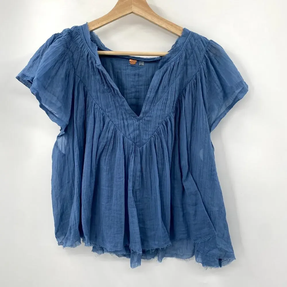 Free People one gauze top